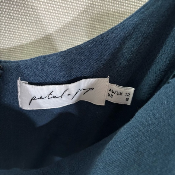 Petal & Pup Teal Midi Dress - Picture 8 of 8